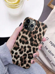 Leopard Print PU Leather Shockproof Phone Case