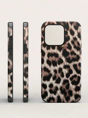 Leopard Print PU Leather Shockproof Phone Case