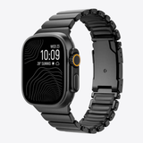 Titanium Hybrid Apple Watch Band - Metal & FKM Comfort Strap