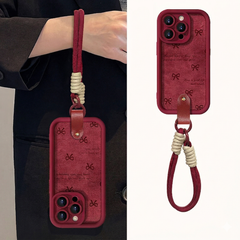 Cute Wrist Strap Phone Case – Anti-Drop Protection for iPhone