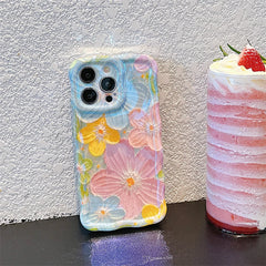 Flowers Glitter Laser iPhone Case