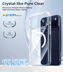 Clear MagSafe iPhone Case – Strong Magnetic & Shockproof Protection
