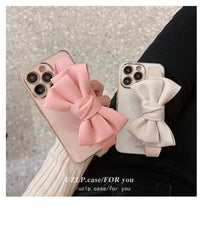 Leather Bow Stand iPhone Case