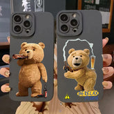 Teddy Bear Couple Cartoon Phone Case for iPhone