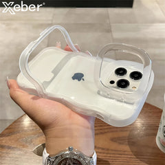 Wave Clear Case with Stand for iPhone