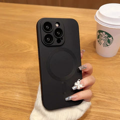 Magsafe Silicone Case with Lens Protector for iPhone