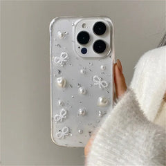 3D Pearl Bow Case for iPhone