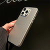 Metallic Stripe iPhone Case Slim Matte Grip Protective Cover