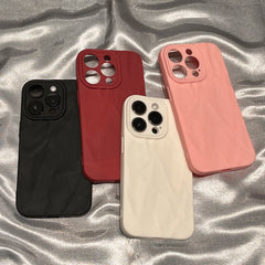 Fold Texture Soft Silicone Case for iPhone