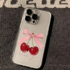 Cherry Bow Clear Case for iPhone