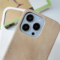 Lizard Pattern Leather iPhone Case