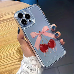 Cherry Bow Clear Case for iPhone