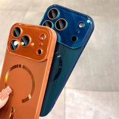 Magnetic Matte Glass Lens Protect Phone Case