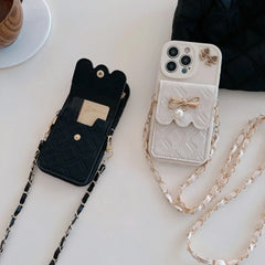 Bowknot Crossbody Wallet Phone Case