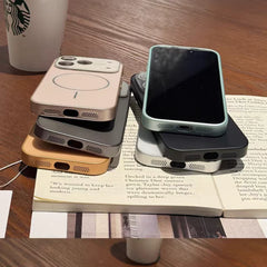Magnetic Plating Camera Protect Phone Case