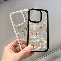 Cute Christmas Tree & Gingerbread Phone Case for iPhone
