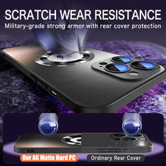 Matte Magnetic Tempered Glass Phone Case for iPhone