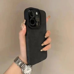 Matte Leather Silicone Phone Case