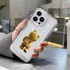 Teddy Bear Couple Clear Phone Case