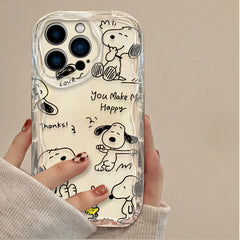 Transparent Snoopy Phone Case for iPhone