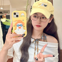 3D Glasses Duck Case with Stand for iPhone