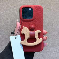 Retro Trojan Ring Buckle Phone Case for iPhone
