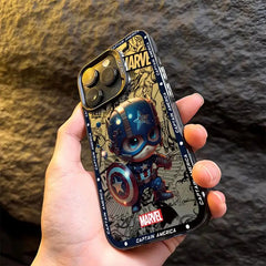 Marvel Ironman & Deadpool Matte iPhone Case
