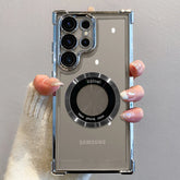 Magnetic Clear Plating Case for Samsung