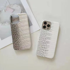 Gradient Crocodile Pattern Leather Phone Case
