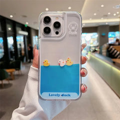 Floating Duck Liquid Phone Case for iPhone