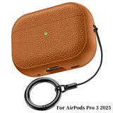 TPU Leather Design AirPods Case with Lanyard