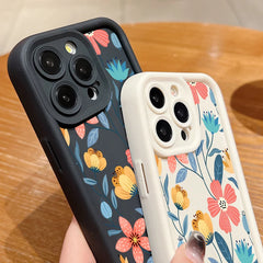 Colorful Flowers Silicone Case for iPhone