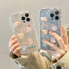Clear Bear & Rabbit TPU Case for iPhone