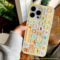 3D Kuromi Hello Kitty Keyboard Case for iPhone