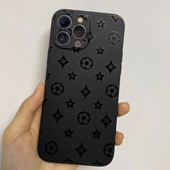 Retro Black Soft Silicone Case For iPhone
