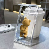 Teddy Bear Couple Clear Phone Case