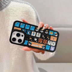 3D Cartoon Kitty Bread Phone Case with Holder & Lanyard