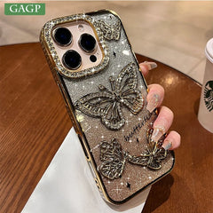 Diamond Butterfly Soft Phone Case