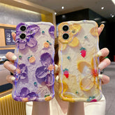 Purple Glitter Floral Case for iPhone
