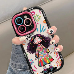 Curly Hair Girl Phone Case
