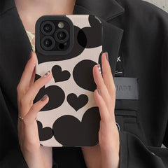 Black Heart Silicone iPhone Case