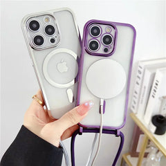 Clear Magnetic Case with Lanyard for iPhone
