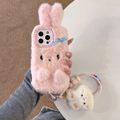3D Rabbit Plush Winter Case for iPhone