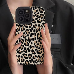 Creative Leopard Cow Print Silicone Case