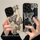 Retro Butterfly Silicone iPhone Case