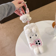 3D Rabbit Plush Winter Case for iPhone