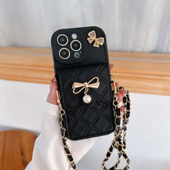 Bowknot Crossbody Wallet Phone Case