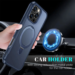 MagSafe Ring Stand Case for iPhone (360° Foldable Kickstand + Grip)