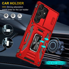 Slide Camera Protector Ring Armor Case for Samsung Galaxy