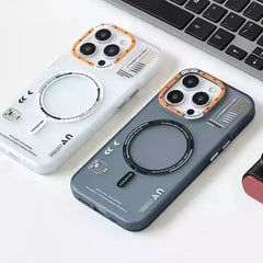 Matte Magnetic Phone Case with Metal Lens Frame